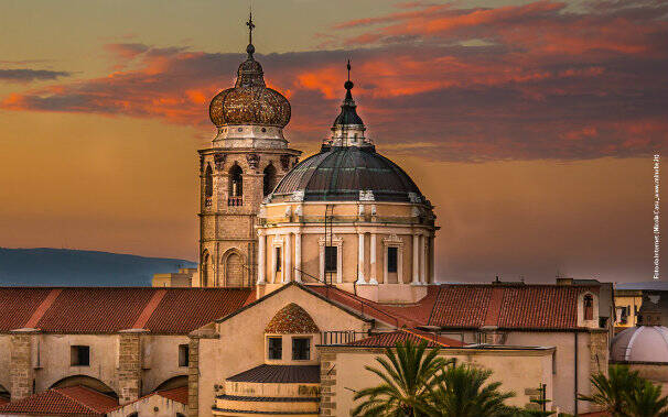 Oristano - cattedrale tramonto