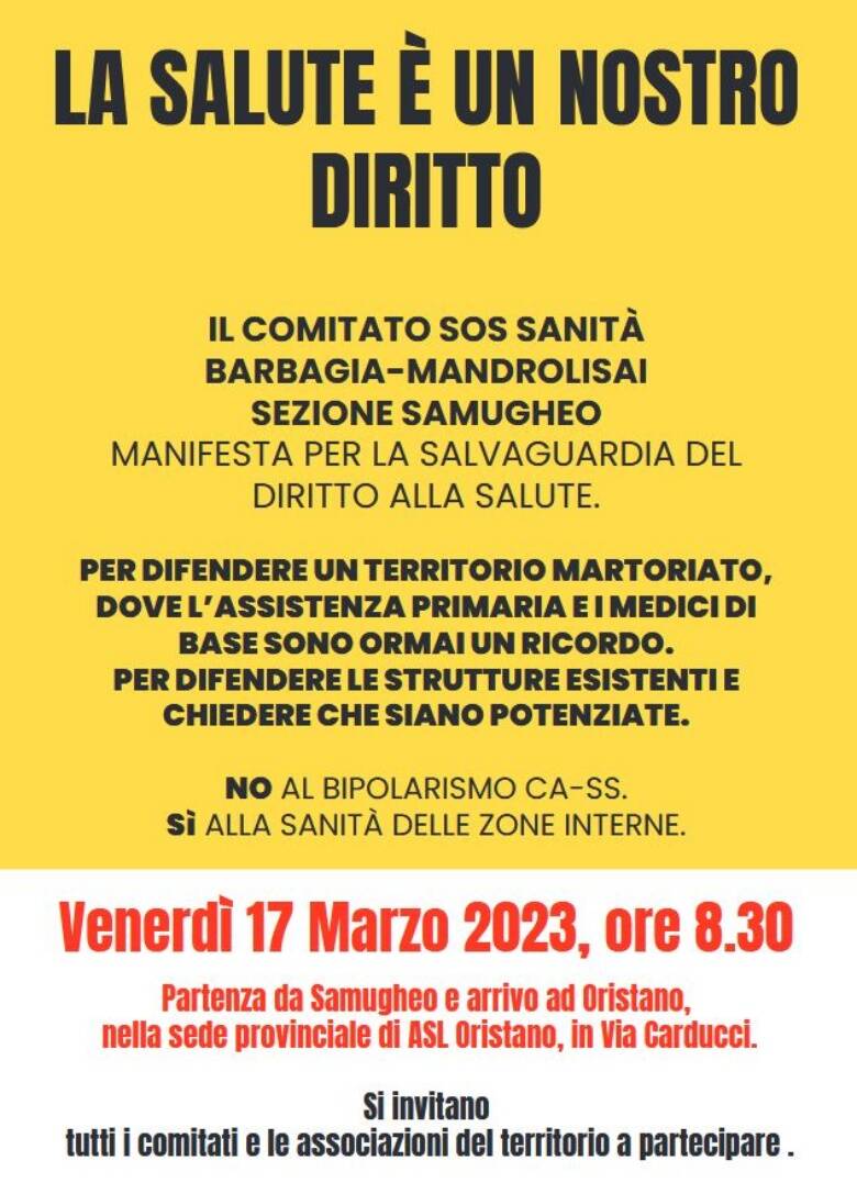 Manifestazione Samugheo Salute