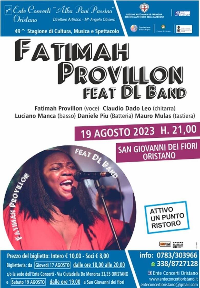 Fatima Provillon - Concert Ente Concerti - Oristano