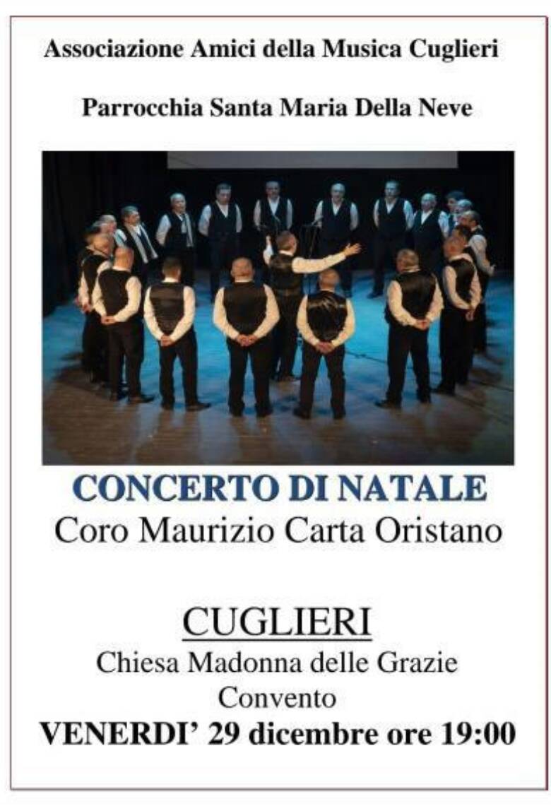 Cuglieri - concerto coro Maurizio carta