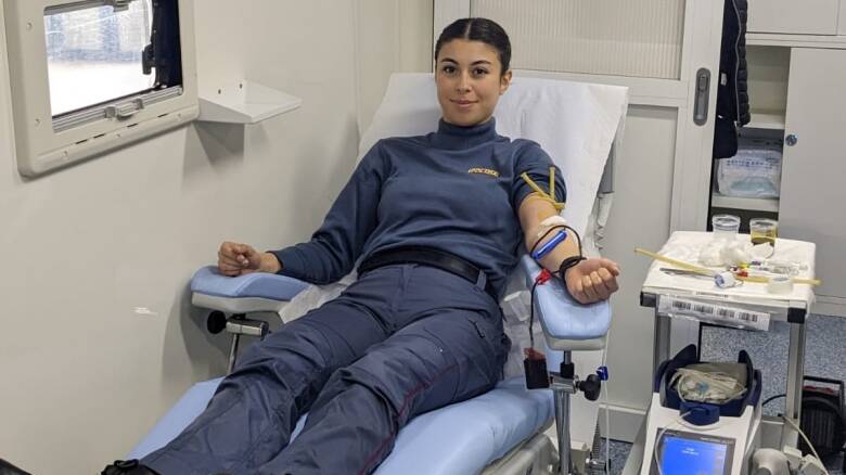 Donazioni sangue Caip allievi agente