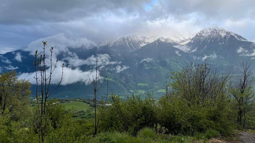 Le montagne della Valle d'Aosta viste da Verrayes