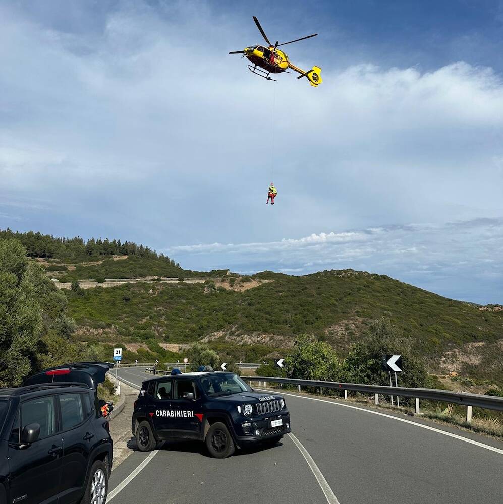 Donori incidente stradale morto motociclista elicottero 118