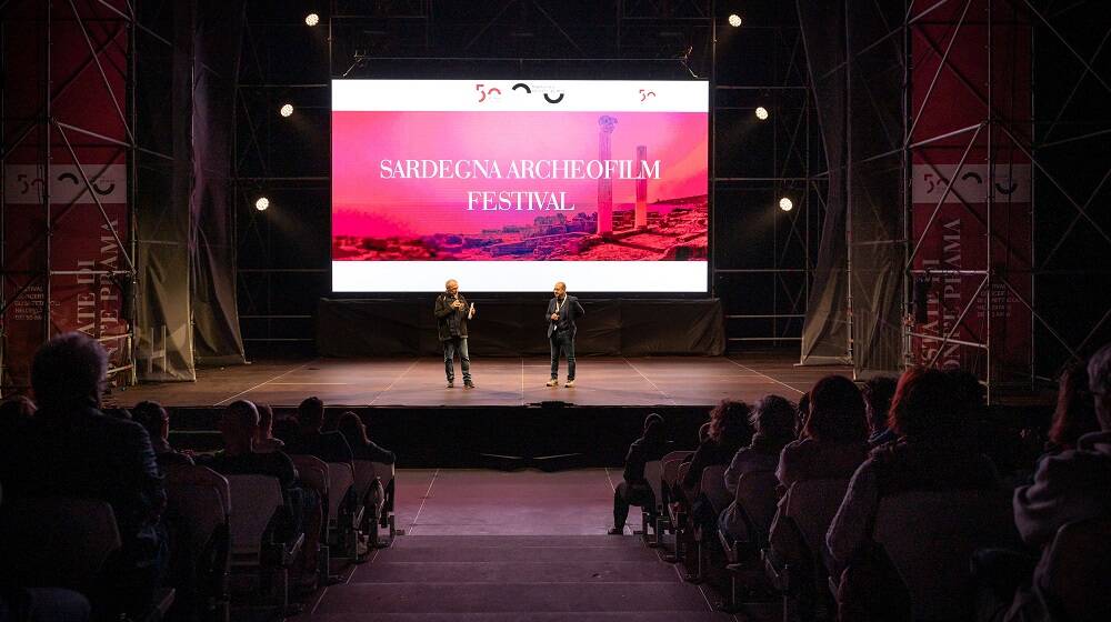 Uno scatto della prima serata del Sardegna Archeofilm Festival - Foto Ufficio Stampa Fondazione Mont'e Prama