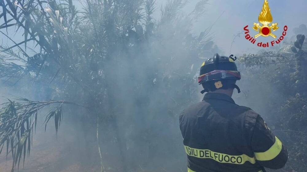 Intervento vigili del fuoco a Terralba