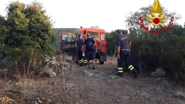 seneghe soccorso monte quad vigili del fuoco