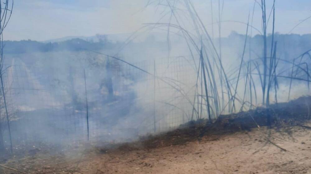 Incendio a Cabras, località Bennaxi Mannu