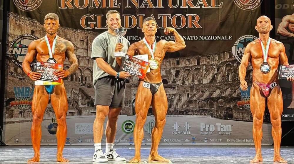 Bodybuilder oristanese primo posto roma