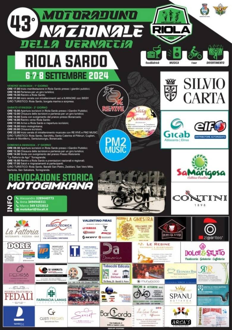 Motoraduno Vernaccia - Riola Sardo 