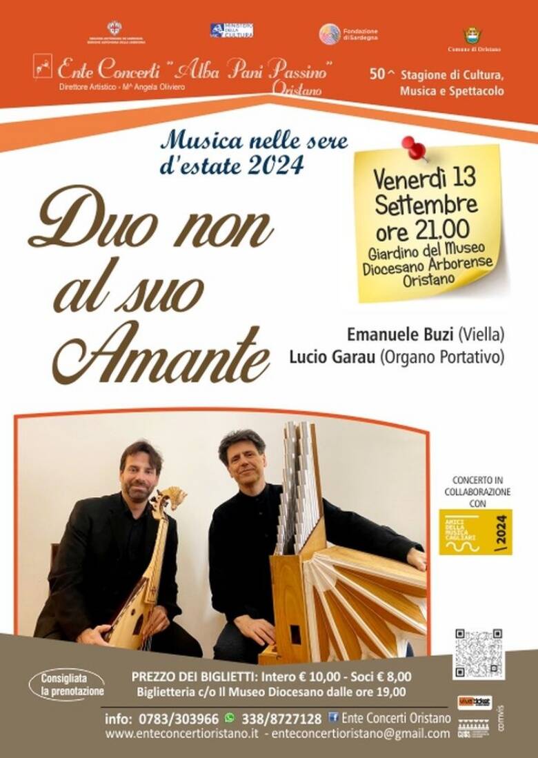 Concerto Duo non al suo amante - Oristano - Ente concerti 