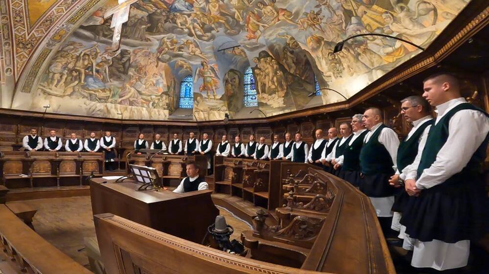 Il Coro La Vega di Milis nella Basilica di San Francesco, ad Assisi