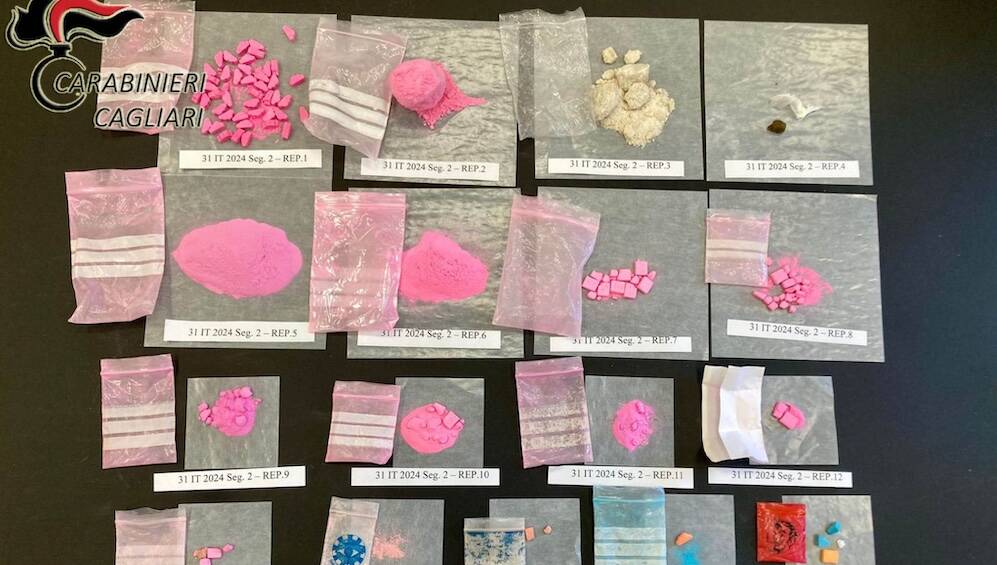 droga cocaina rosa sardegna cagliari carabinieri