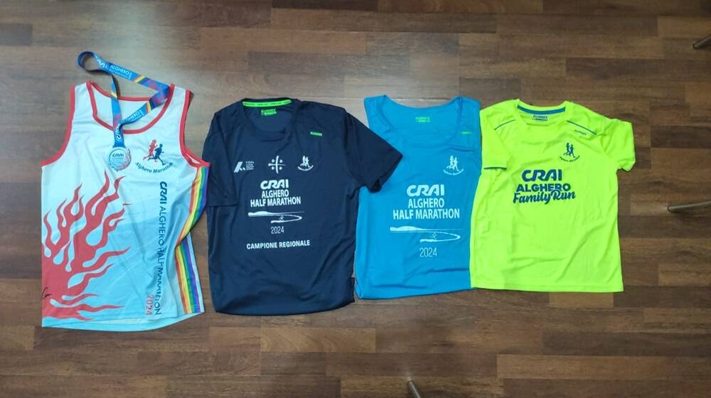 Le maglie della settima edizione della Crai Alghero Half Marathon