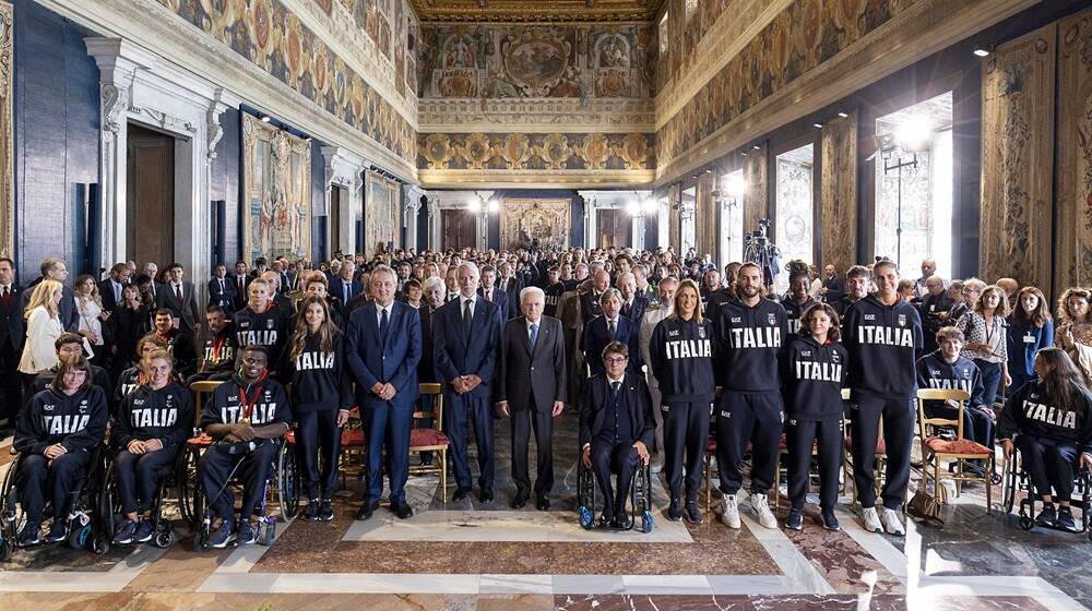 Il presidente della Repubblica Mattarella con olimpionici | Foto di Francesco Ammendola - Ufficio per la Stampa e la Comunicazione della Presidenza della Repubblica