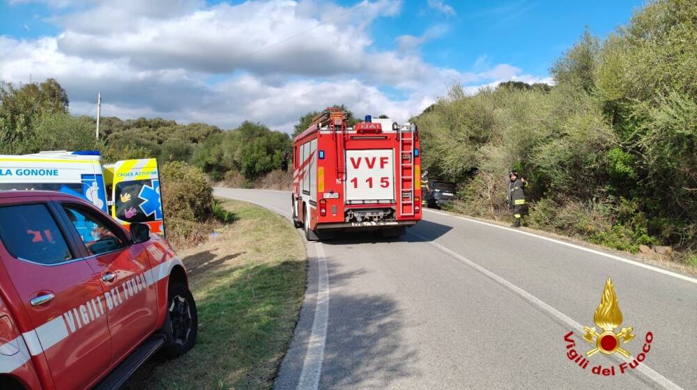 Vigili del fuoco incidente muristene Nuoro