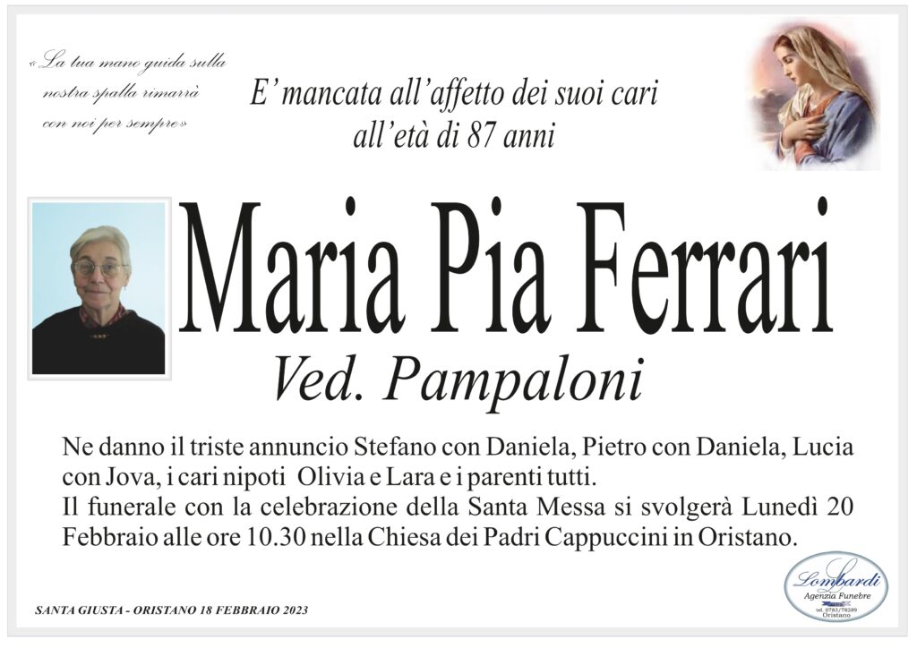 Ferrari Maria Pia ved. Pampaloni